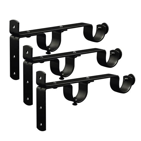 Double Rod Curtain Brackets Umbra Twilight Room Darkening Curtain Pole