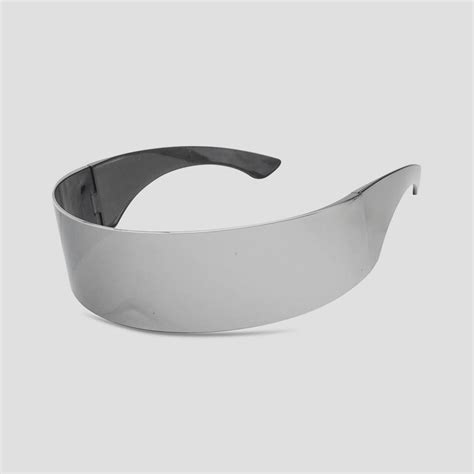 Spectra II Unisex Futuristic Cyberpunk Silver Sunglasses – Carbon Madras