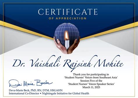 KINS-Dr. Vaishali Rajsinh Mohite Invited as a Distinguished Speaker at ...