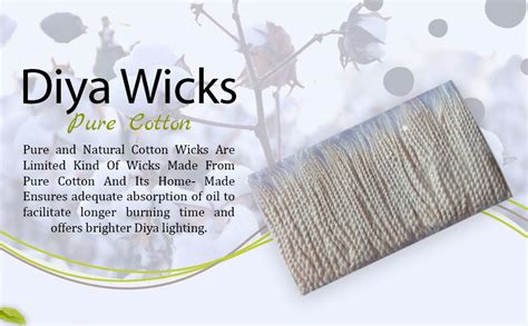 Agnirva White Twisted Long Cotton Double Thread Wicks Lambi Diya Batti ...