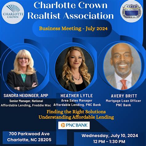 Charlotte Crowns July 2024 Business Meeting, 700 Parkwood Ave, Jack L ...