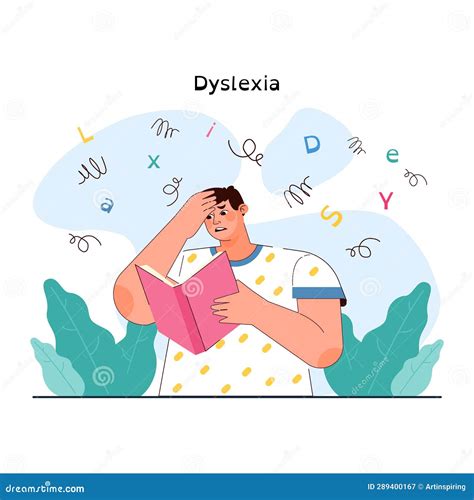 Dyslexia. Learning Disorder or Disability Stock Illustration - Illustration of brain, dyslexic ...