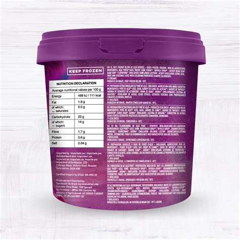 Acai Berry Sorbet Nutrition Facts | Besto Blog