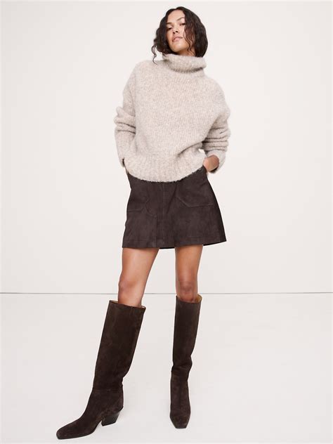 Italian Leather Knee-High Boot | Banana Republic