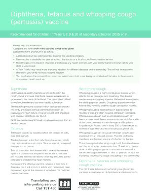 Fillable Online vermontsc vic edu Diphtheria tetanus and whooping cough ...