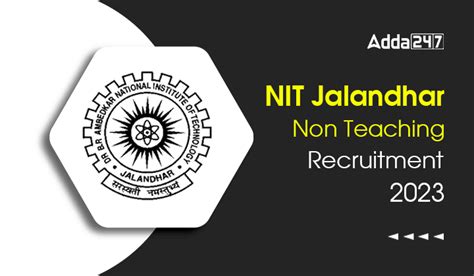 NIT Jalandhar Non Teaching Recruitment 2023 Apply Online For 105 Posts
