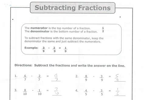 Fraction Subtraction Problems 的图像结果