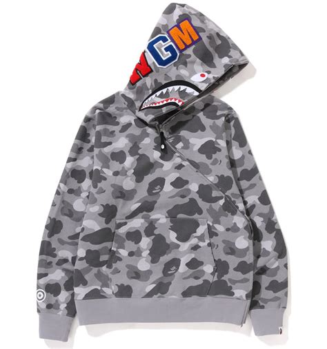Bape Shark Hoodie Grey