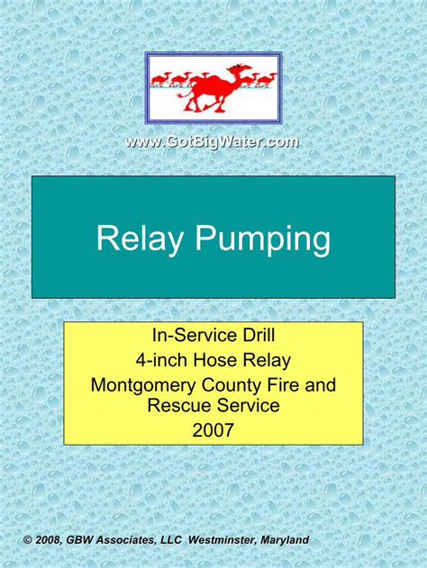 Image result for Firefighting Relay Pumping