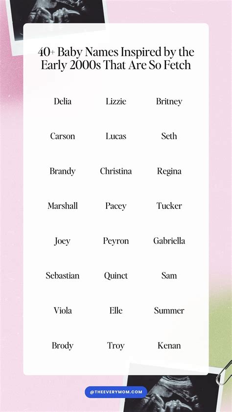 Best 11 40+ Baby Names Inspired by the Early 2000s That Are So Fetch ...