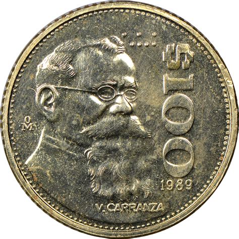 100 Mexican Coin To Usd : Mexico ESTADOS UNIDOS MEXICANOS 100 Pesos KM ...