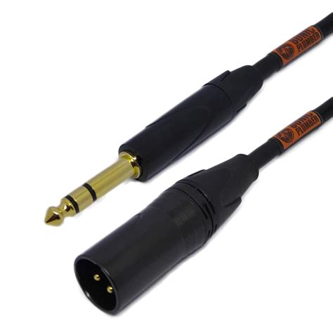 Sonic Plumber Black and Gold 6.35mm (1/4 Inch) TRS Jack to XLR Male 3 ...