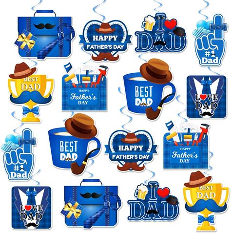 Father's Day Decorations Happy Father's Day Hanging Swirls Fathers Day ...