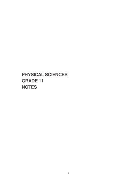 Image result for Physical Science Notes Grade 12