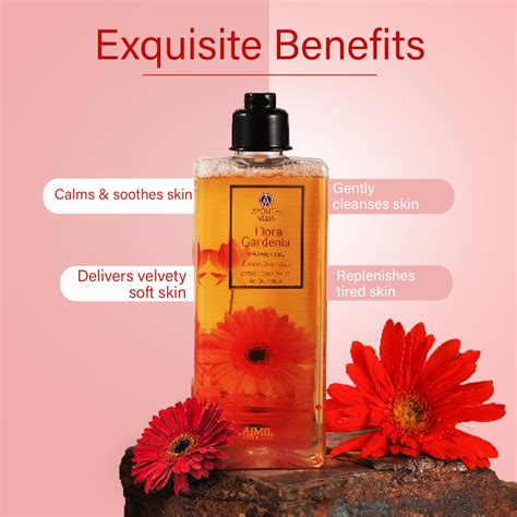 Ayouthveda Flora Gardenia Shower Gel for Women & Men | With Chamomile,
