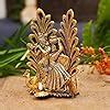 Collectible India Peacock Design Radha Krishna Idol with Diya