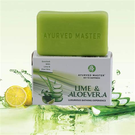 Lime and Aloe Vera Bathing Soap For Pollution and Dirt Removal and ...