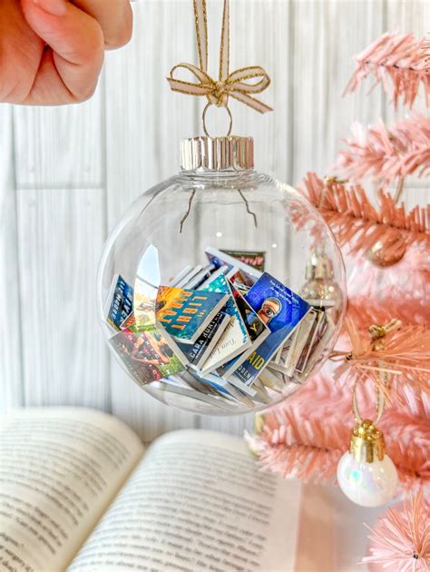 Mini Book Ornament, Custom Book Ornament, Christmas Ornament, Book Club ...