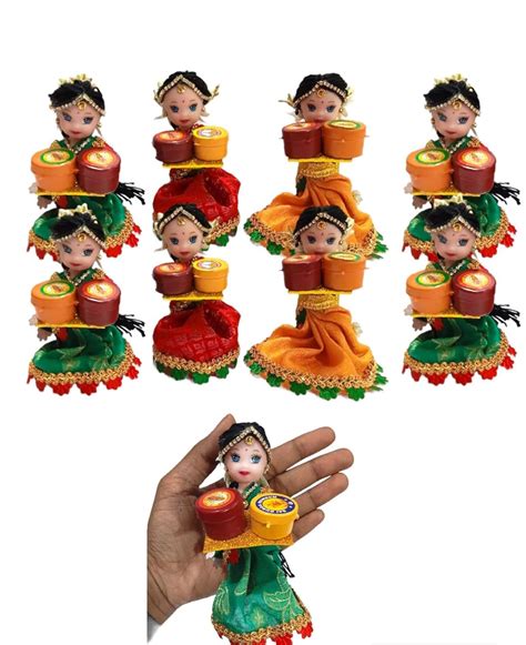 Latest Traditional Indian Dolls for Return Gifts(5 inches)(5 pcs)(A1 ...