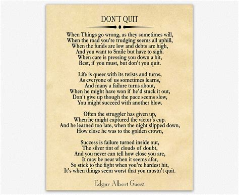 Buy Wallbuddy Don't Quit Poem Don't Quit Motivational Poem Inspiring ...