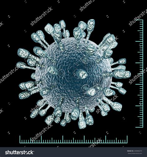 Virus Under Microscope Stock Illustration 230080273