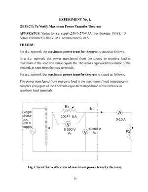 Electrical Science Lab Manual - Fig. 1. Fig. 2. OBSERVATIONS The ...