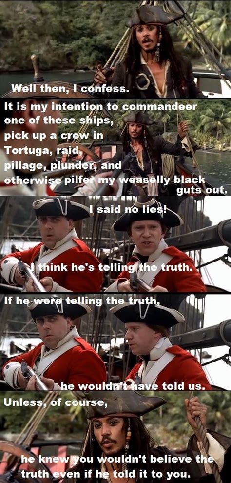 I think he's telling the truth.... | Pirates of the caribbean, Captain ...