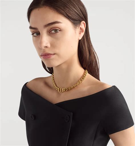 30 Montaigne Short Necklace Gold-Finish Metal | DIOR
