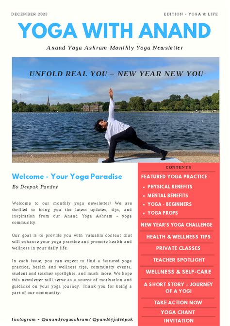 Newsletter - Anand Yoga Ashram 2023 - YOGA WITH ANAND Anand Yoga Ashram ...