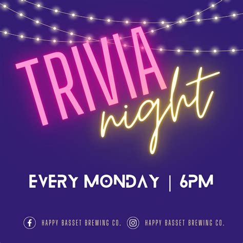 Trivia Night, Happy Basset Brewing Co, Topeka, 20 May 2024 | AllEvents.in