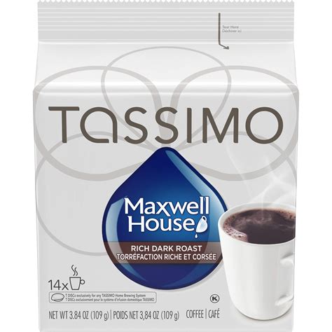 Tassimo Maxwell House Dark Roast - Custom Roasts Collection - 14 T ...