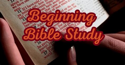 Image result for Bible Study Beginning