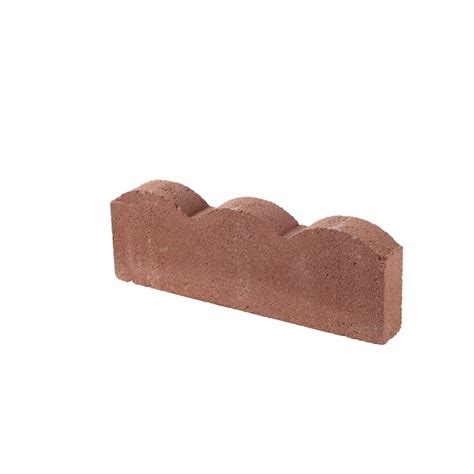 Oldcastle Scalloped 2-in L x 16-in W x 6.0-in H Red Concrete Straight ...