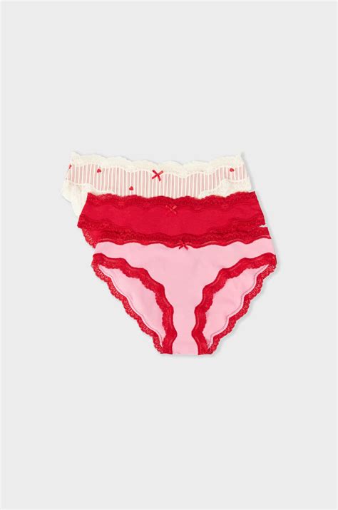 3-Pack Cotton Briefs - JIMMA - ROUGE - ETAM