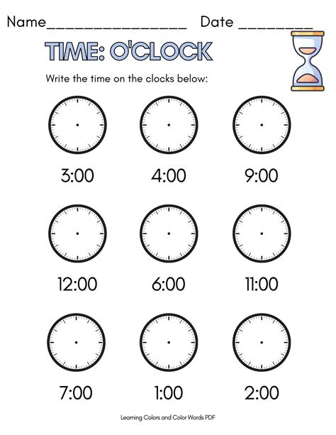 Clock worksheets: Engaging Activities for Learning Time Management