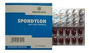 Nagarjuna Herbal Concentrate Spondylon Capsule Pack Of 2 (10 cap. Each ...