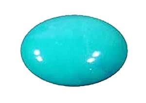 CLEAN GEMS Natural Certified Turquoise (Firoza) Gemstone 5.25 Ratti or ...