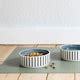 UTSÅDD pet bowl, stripe pattern black-blue/grey-blue, 11 cm (4 ½") - IKEA