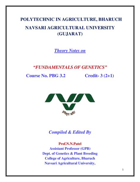 1610707810 PBG3 - POLYTECHNIC IN AGRICULTURE, BHARUCH NAVSARI ...