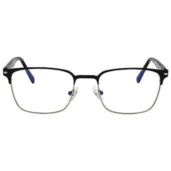 Buy Hrinkar Rectangle Black & Silver Full Rim Metal Latest Stylish ...