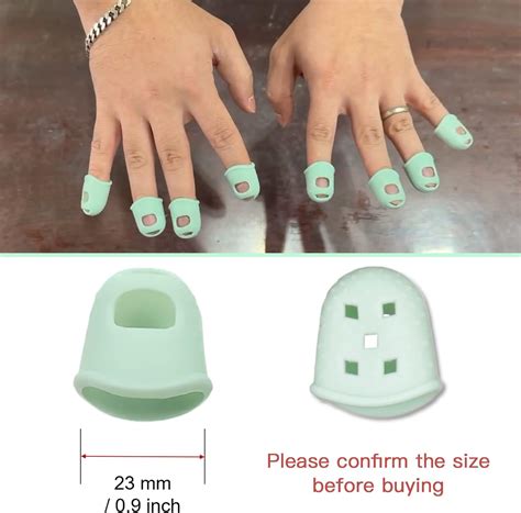 Buy Cheerock Pack of 8 Kalimba Thumb Protector, Rubber Guitar Finger ...