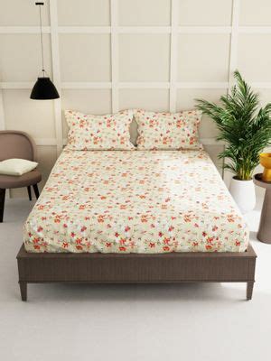 Buy KOPA Micro Double Bedsheet with 2 Pillow Covers Floral Sand (Queen ...