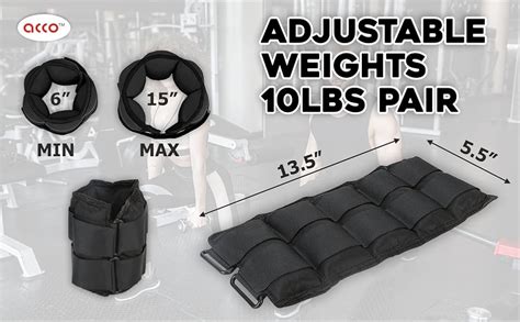 Acco Wrist and Ankle Weight Cuff for Men & Women -(3kg- 1 Pcs) | Ankle ...