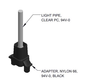 Zero Light Bleed Rigid Light Pipes - BIVAR | Mouser