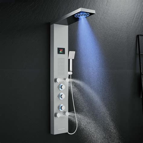 Rovogo No Battery Needed Shower Panel System With Led Lights ...