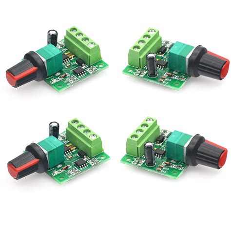 Buy 4Pcs 1.8v 3v 5v 6v 12v 2A 30W Low Voltage DC Motor Speed Controller ...