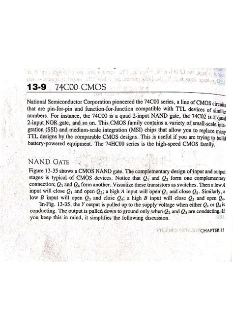 74C00 CMOS NAND Gate Overview - Important Notes for Chapter 13 - Studocu