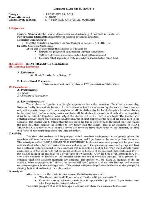 Heat 7th Science Lesson 的图像结果
