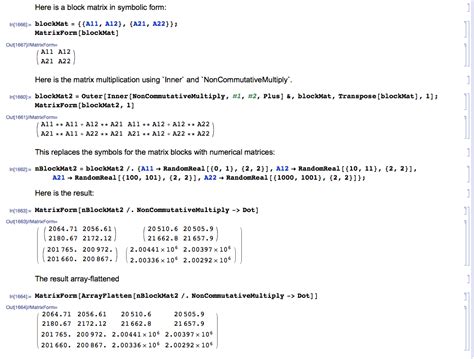 Matrix in Mathematica 的图像结果