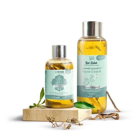 Nat Habit SUMMER Baby COMBO Body Massage + Hair Oil | Balamool Nimbuka ...
